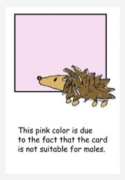 ZE7. Pink hedgehog ecard